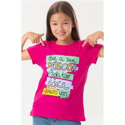 Хлопковая футболка для девочки Bonito