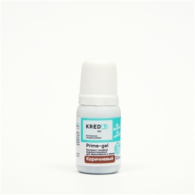 Краситель пищевой Kreda Bio Prime-gel, водорастворимый, коричневый, 10 мл