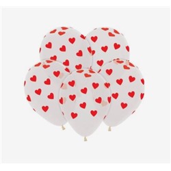 Воздушный шар 12 дюймов / Красные сердечки