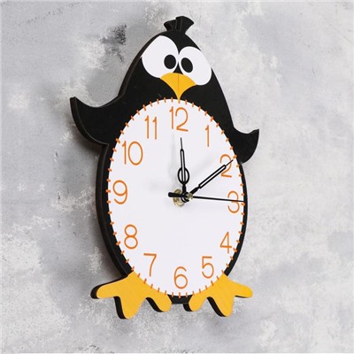 Часы настенные, серия: Детские, "Пингвин", дискретный ход