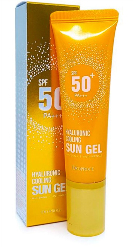 Sun gel отзывы. Hyaluronic Cooling Sun Gel spf50+ pa+++. Освежающий солнцезащитный гель Deoproce Hyaluronic Cooling Sun Gel. Sun Gel Hyaluronic Cooling 50. Deoproce Sun Gel 50+ Hyaluronic Cooling.