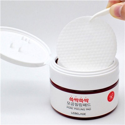 Lebelage Диски для очищения и пилинга пор / Pore Peeling Pad, 60 шт.