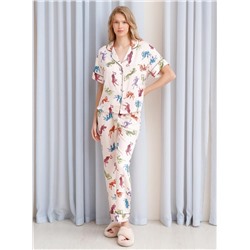 4018TBC Женская пижама (Ф+Брюки) INDEFINI