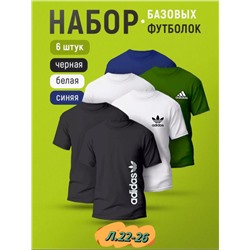 ФУТБОЛКА МУЖСКАЯ 6ШТ (РАЗНОГО ЦВЕТА), код 50237696