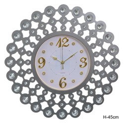 Часы настенные 45 см / 661Z6-3 /уп 12/ серебро