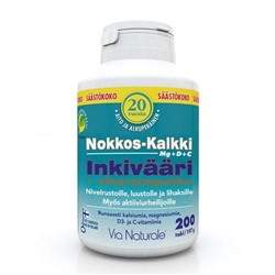 Витамины Nokkos-Kalkki-Inkivaari (крапива, кальций, имбирь, зеленые мидии) - 200 таб