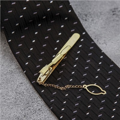 Зажим для галстука стальной «Классический» галка, цвет золото