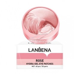 Lanbena Rose Hydra-Gel Eye Patches Гидрогелевые патчи для глаз c экстрактом розы, 60 шт