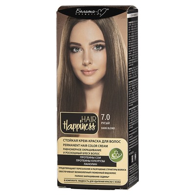 HAIR Happiness Стойкая крем-краска для волос №7.0 Русый