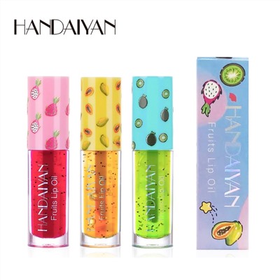 Увлажняющий фруктовый блеск для губ с аппликатором Handaiyan Fruits Lip Oil, 5 гр.