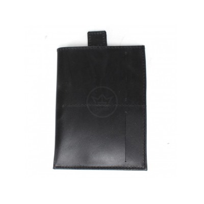 Обложка/футляр для паспорта Croco-П-408 натуральная кожа 1отд,  3карм,  черный пулл-ап (254)  235513
