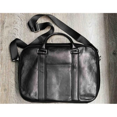 Мужская кожаная сумка-портфель Dierhoff ДМ 52512/3 Блек