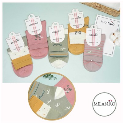 Детские хлопковые носки  (Узор 8) MilanKo D-222