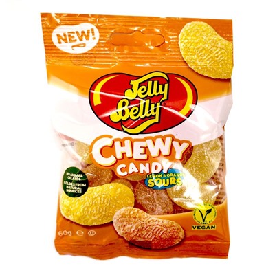 Жевательный мармелад Jelly Belly Chewy Candy Sours lemon and orange 60гр