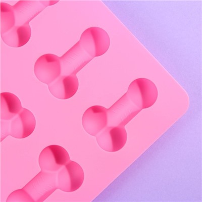 Форма для льда и шоколада «Всё отсосительно», силикон, 18.5 х 14.2 х 1.6 см, цвет розовый 18+