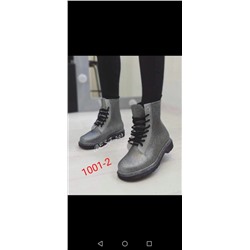 Маша 1001-1(1001-5) Ботинки женские чер-серебр резина, съемный носок из байки