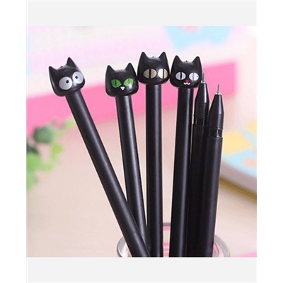 Ручка Черный Кот с черной гелевой пастой 9046317