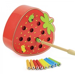 Магнитная игра Поймай червяка в ягоде