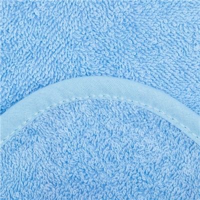 Полотенце уголок махровое Крошка Я, 75х75 см, цвет молочный/голубой, 100% хлопок, 360 г/м2
