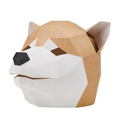3D маска собака Хаски, сделай сам.