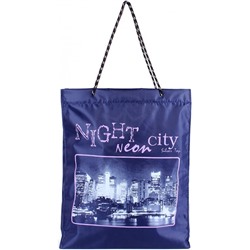 Сумка молодежная Silver Top-3056 Домино "NIGHT neon city",  1 отд,  синий 118849