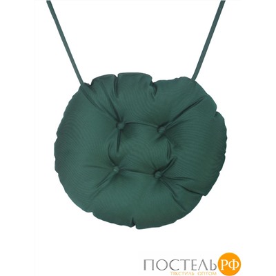 519151/4 Подушка-сидушка круглая, d40 см, для мебели ,бостон, цв.зеленый