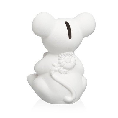Керамическая копилка-раскраска «Мышка с сердечком»
