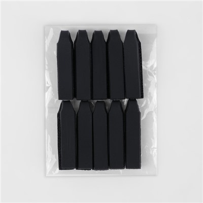 Пуллер для молнии, на липучке, 4 × 0,5 см, 10 шт, цвет чёрный
