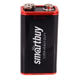 Батарейка 9V (крона) Smart Buy 6F22 (1-BL) (12/240) ЦЕНА УКАЗАНА ЗА 1 ШТ