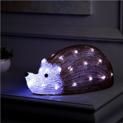 Светодиодная фигура «Ёжик» 35 × 16 × 20 см, акрил, 30 LED, 220 В, свечение белое