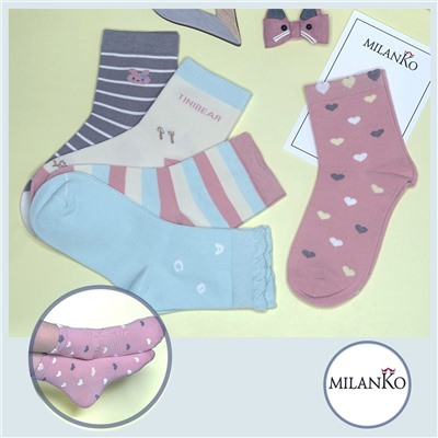 Детские хлопковые носки  (Узор 13) MilanKo D-222