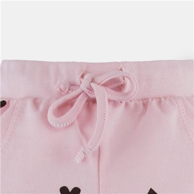 Комплект: толстовка и брюки Крошка Я "Сердечки", розовый, рост 86-92 см