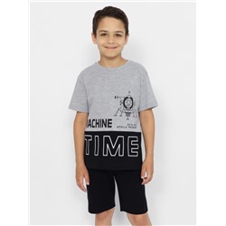 Комплект для мальчика (футболка, шорты) Св.серый меланж