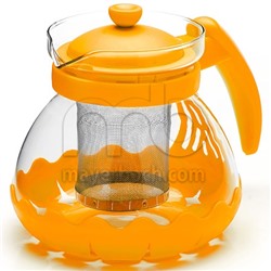 Заварочный чайник ЖЕЛТЫЙ стекло 0,7л сито Mayer&Boch