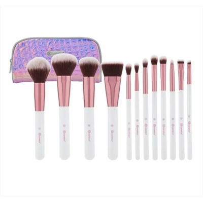 Набор кистей в косметичке Crystal Quartz - 12 Piece Brush Set BH Cosmetics