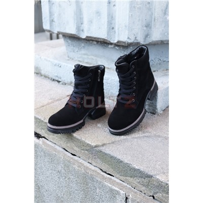 Женские зимние черные ботинки F9093-601XMB