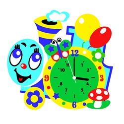 Детские часы Паровозик - набор для творчества