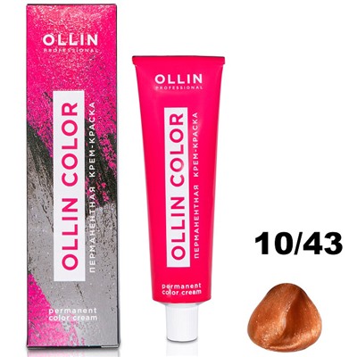 Перманентная крем-краска для волос  COLOR 10/43 OLLIN 100 мл