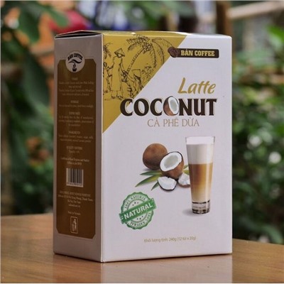 Растворимый кофе LATTE 3 in1 BAN COFFE кокосовые сливки