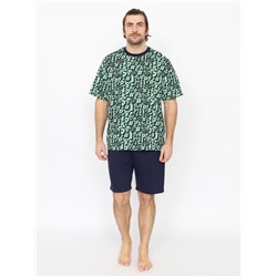 Пижама мужская (футболка, шорты) Зеленый