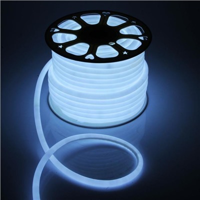 Гибкий неон Luazon Lighting 16 мм круглый, IP65, 50 м, SMD2835, 120 LED/м, 220 В, свечение белое