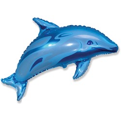 Шар фольга (с клапаном) Дельфин 105*75 см