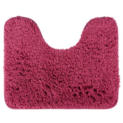 Набор ковриков для ванны и туалета «Мягкий», 2 шт: 40×50, 50×80 см, цвет бордовый
