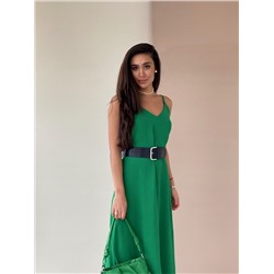 5905 Платье-комбинация зелёное