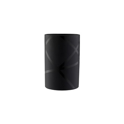 Стакан AXENTIA Nero из черной матовой керамики с отделкой глянцевыми линиями,  6,5 см, высота 10 см