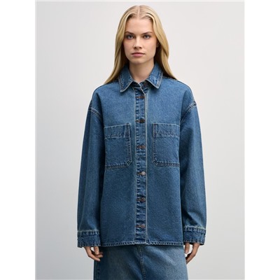 блузка джинсовая женская индиго