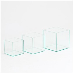 Комплект аквариумов «Матрёшка», куб, без покровного стекла, 16, 27, 43 л