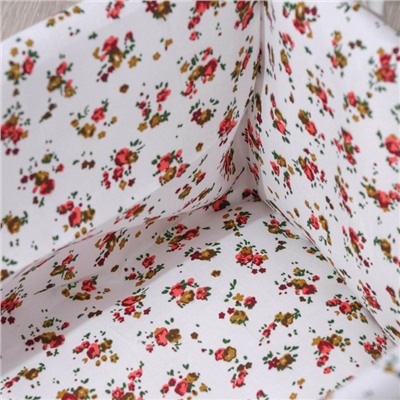 Корзина для хранения плетёная ручной работы Доляна «Цветочки», 42×28×19 см, цвет белый