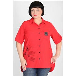 Рубашка женская красного цвета