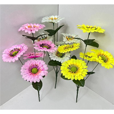 Цветы искусственные декоративные Хризантемы малые (5 цветков) 35 см